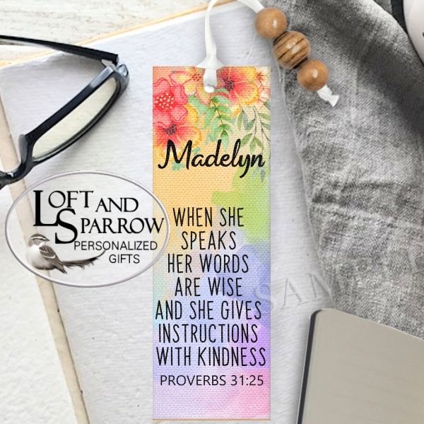 Bookmark Personalized Custom Name -Changeable Wording BKMK-BV-E1