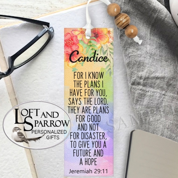 Bookmark Personalized Custom Name -Changeable Wording BKMK-BV-F1