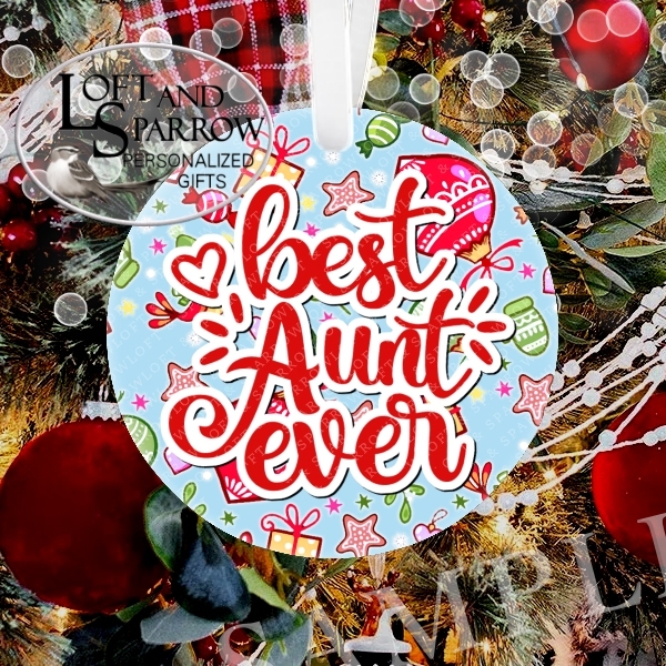 Aunt Christmas Ornament Best Aunt Ever