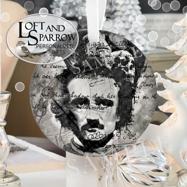 Edgar Allan Poe Christmas Ornament
