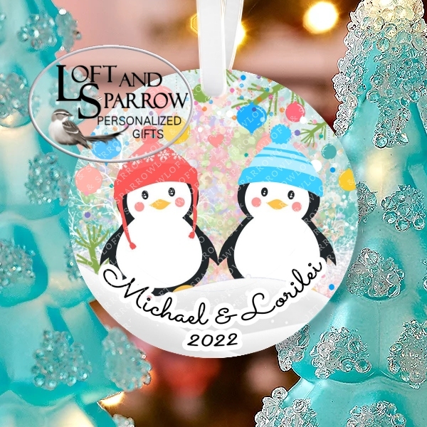 Penguin Personalized Christmas Ornament