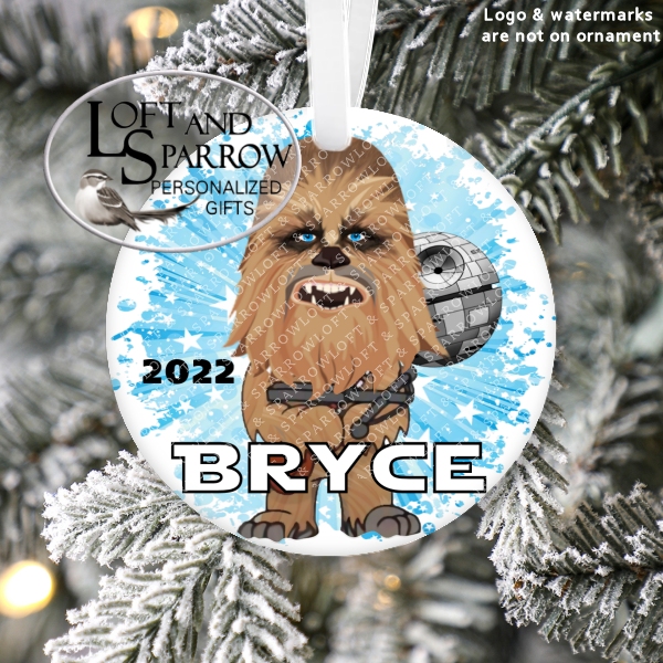 Star Wars Chewbacca Christmas Ornament Personalized