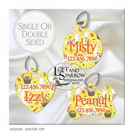 DOG ID Tags Easter Joy-EASTER DOG dog collar, dog ID tag, dog collar, dog scarf, cat bandana, pet scarf, pet store, pet collars, dog harness, pet supplies, dog boutique, dog fashion, juicy couture dog, luxury dog clothes, designer dog clothes dog chewy dog amazon
