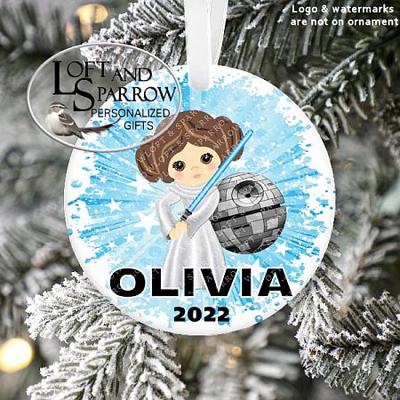 Star Wars Princess Leia Christmas Ornament Personalized-Personalized Christmas Ornament LoftAndSparrow Etsy Shop Loft And Sparrow Star Wars Princess Leia Ornament For Kids Grandchildren Cartoon Movie Custom LoftAndSparrow Loft And Sparrow Darth Vader Princess Leia Luke Skywalker Hans Solo Yoda Darth Vader R2-D2 Darth Maul Chewbacca C-3Po Boba Fett Padme Amidala Baby Yoda Yoda with Santa Hat Metal Wood Porcelain Ornament Stocking Stuffer Office Gift Grab Bag Ugly Sweater Gift Exchange Family First Christmas Gift Keepsake Ornament For Kids Grandchildren Custom Stocking Stuffer New Home New Baby Couple Last Minute Gift Office Gift Grab Bag Ugly Sweater Gift Exchange Loft Watercolor Home Portrait Ornament